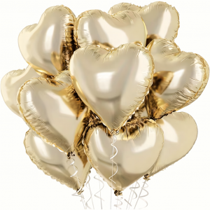 Globos Corazones dorados